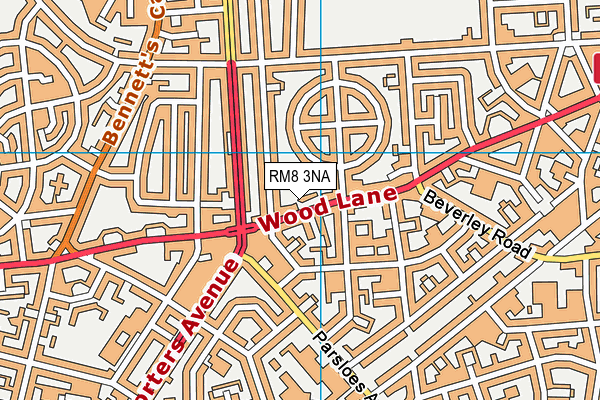 RM8 3NA map - OS VectorMap District (Ordnance Survey)
