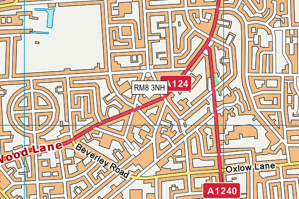 RM8 3NH map - OS VectorMap District (Ordnance Survey)