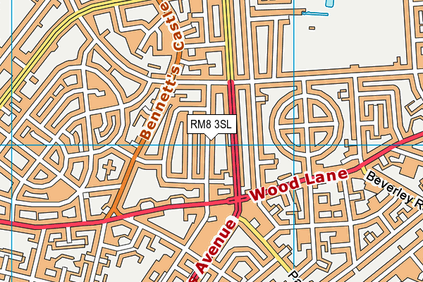 RM8 3SL map - OS VectorMap District (Ordnance Survey)