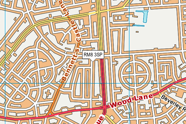 RM8 3SP map - OS VectorMap District (Ordnance Survey)