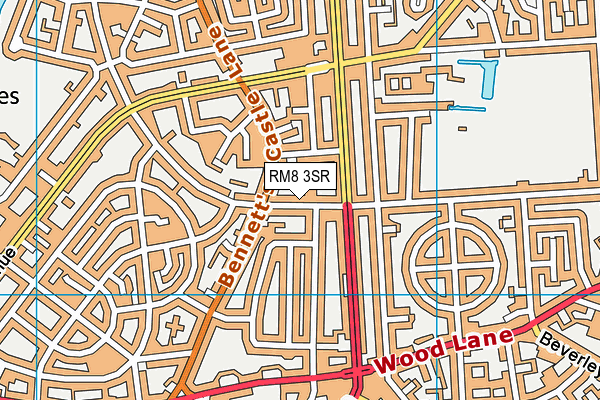 RM8 3SR map - OS VectorMap District (Ordnance Survey)