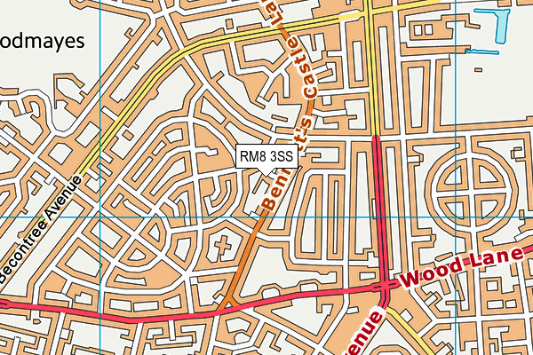 RM8 3SS map - OS VectorMap District (Ordnance Survey)