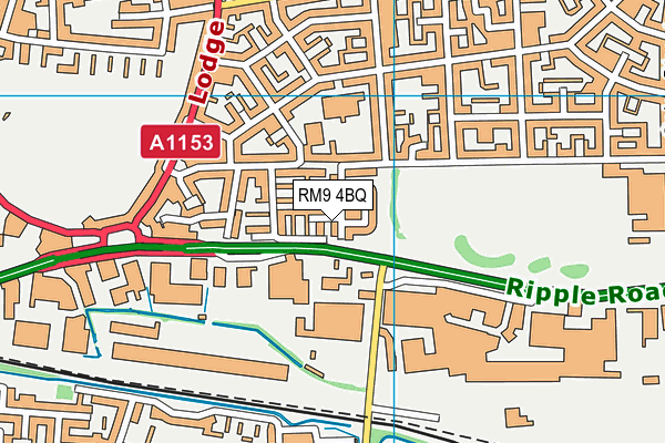 RM9 4BQ map - OS VectorMap District (Ordnance Survey)