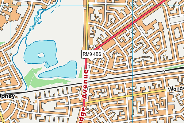 RM9 4BS map - OS VectorMap District (Ordnance Survey)