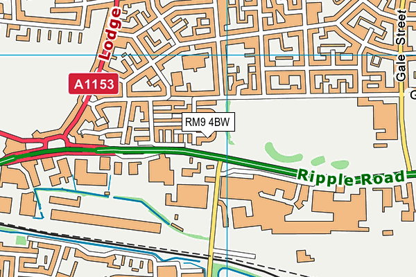 RM9 4BW map - OS VectorMap District (Ordnance Survey)