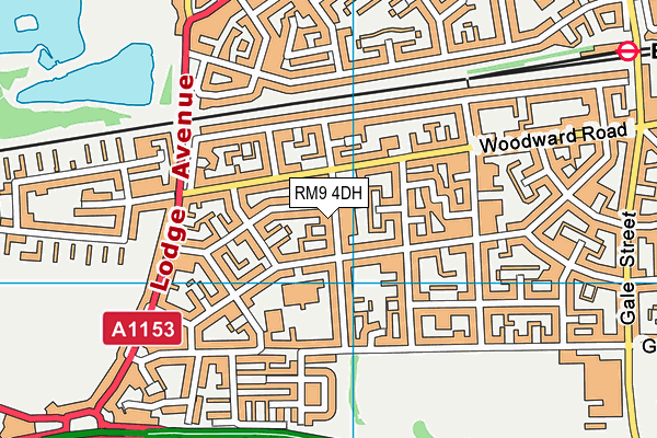 RM9 4DH map - OS VectorMap District (Ordnance Survey)