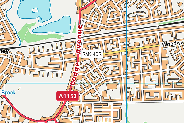 RM9 4DR map - OS VectorMap District (Ordnance Survey)