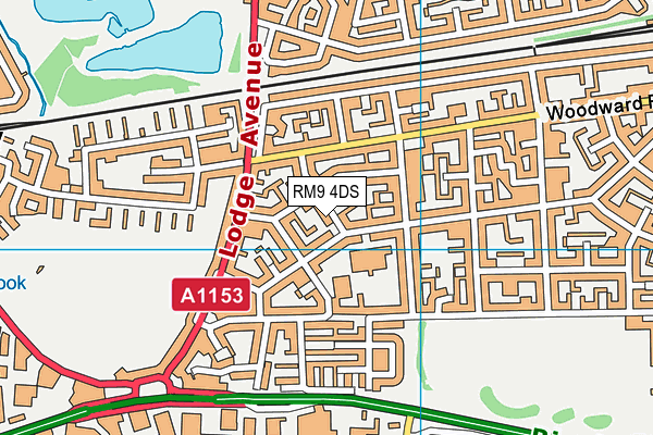 RM9 4DS map - OS VectorMap District (Ordnance Survey)