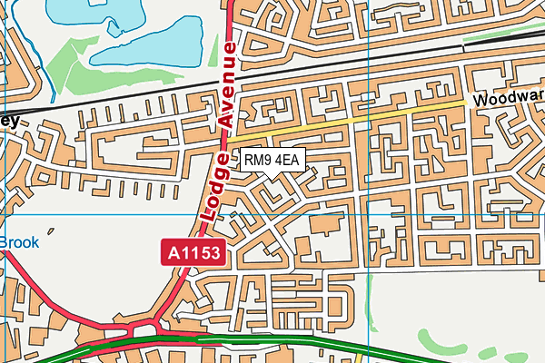 RM9 4EA map - OS VectorMap District (Ordnance Survey)