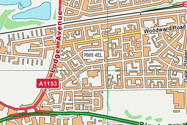 RM9 4EL map - OS VectorMap District (Ordnance Survey)