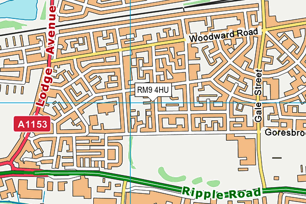RM9 4HU map - OS VectorMap District (Ordnance Survey)