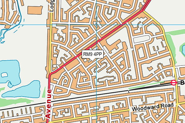 RM9 4PP map - OS VectorMap District (Ordnance Survey)
