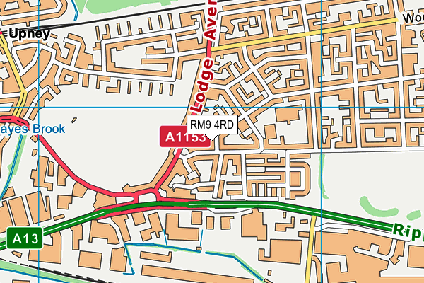 RM9 4RD map - OS VectorMap District (Ordnance Survey)