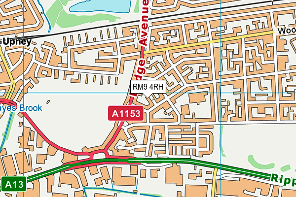 RM9 4RH map - OS VectorMap District (Ordnance Survey)