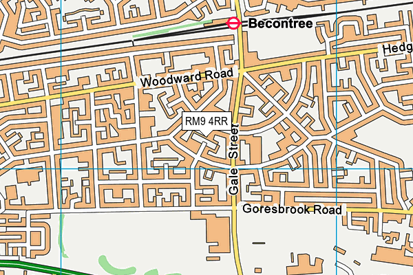 RM9 4RR map - OS VectorMap District (Ordnance Survey)