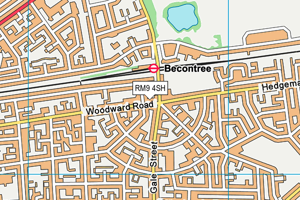 RM9 4SH map - OS VectorMap District (Ordnance Survey)