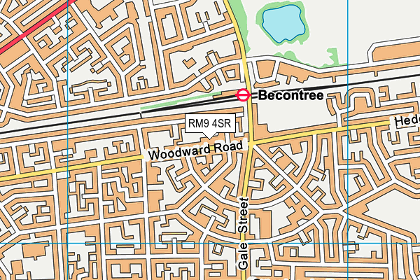 RM9 4SR map - OS VectorMap District (Ordnance Survey)