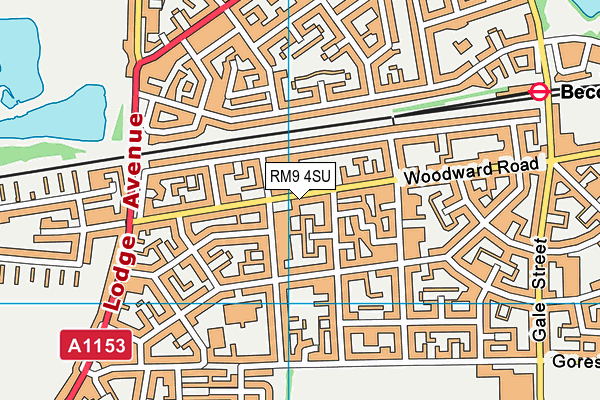 RM9 4SU map - OS VectorMap District (Ordnance Survey)