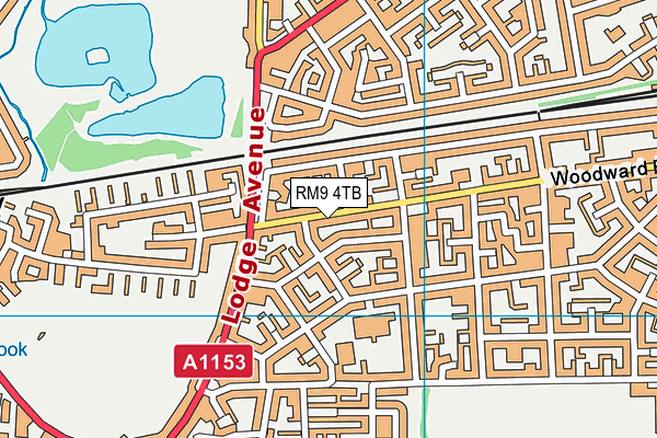 RM9 4TB map - OS VectorMap District (Ordnance Survey)