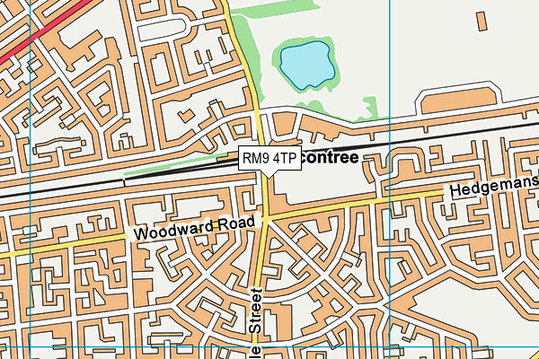 RM9 4TP map - OS VectorMap District (Ordnance Survey)