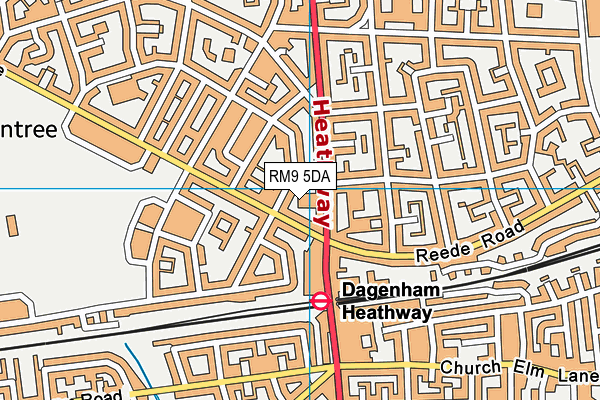 RM9 5DA map - OS VectorMap District (Ordnance Survey)