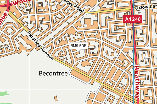 RM9 5DR map - OS VectorMap District (Ordnance Survey)