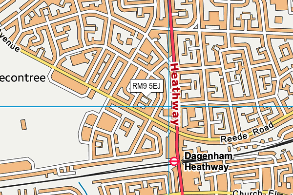 RM9 5EJ map - OS VectorMap District (Ordnance Survey)