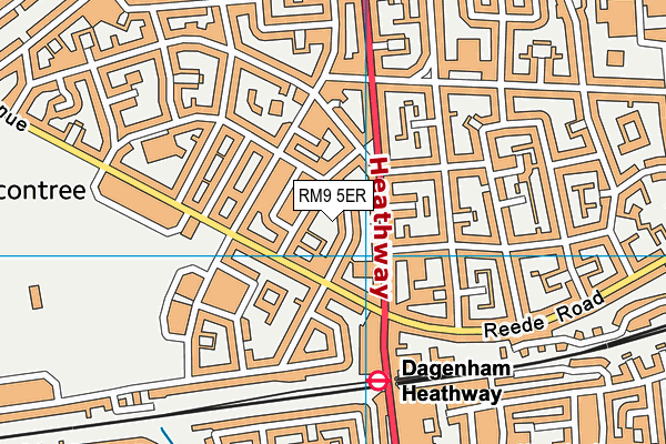 RM9 5ER map - OS VectorMap District (Ordnance Survey)