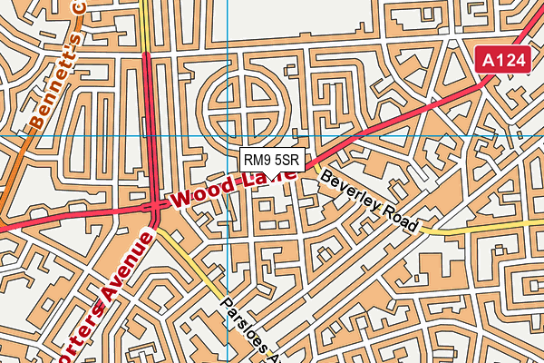 RM9 5SR map - OS VectorMap District (Ordnance Survey)