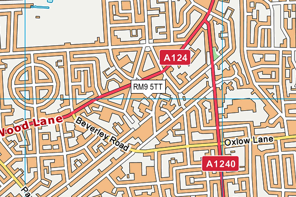 RM9 5TT map - OS VectorMap District (Ordnance Survey)