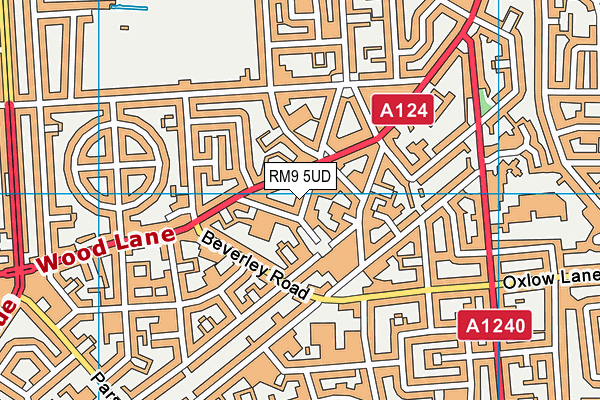 RM9 5UD map - OS VectorMap District (Ordnance Survey)