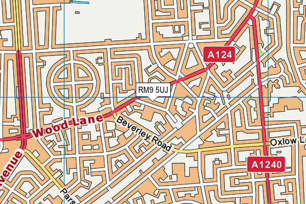 RM9 5UJ map - OS VectorMap District (Ordnance Survey)