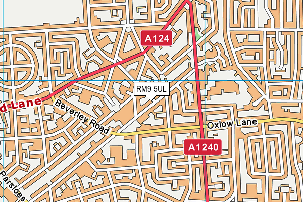 RM9 5UL map - OS VectorMap District (Ordnance Survey)