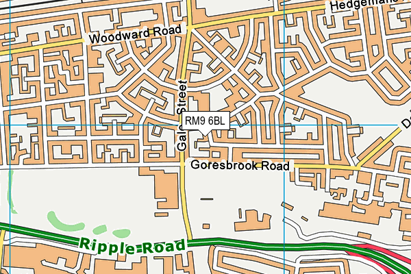 RM9 6BL map - OS VectorMap District (Ordnance Survey)
