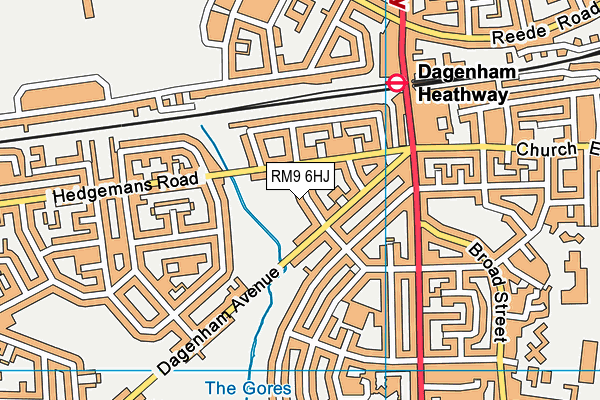 RM9 6HJ map - OS VectorMap District (Ordnance Survey)