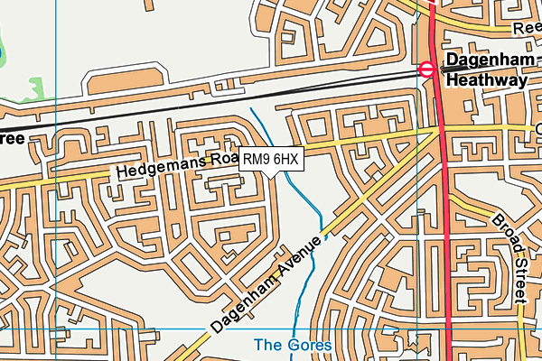 RM9 6HX map - OS VectorMap District (Ordnance Survey)