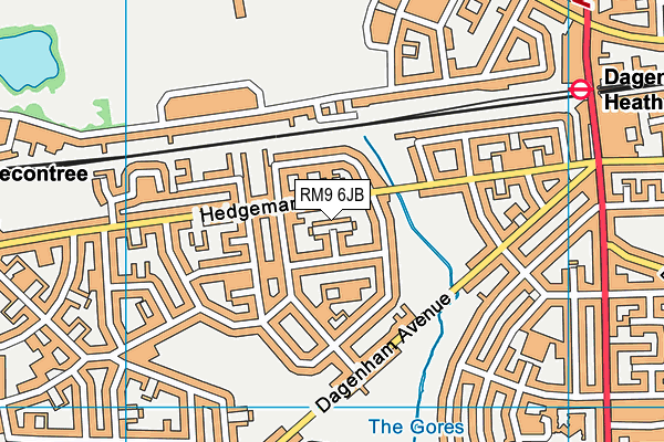 RM9 6JB map - OS VectorMap District (Ordnance Survey)