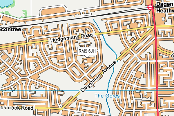 Godwin Primary School map (RM9 6JH) - OS VectorMap District (Ordnance Survey)