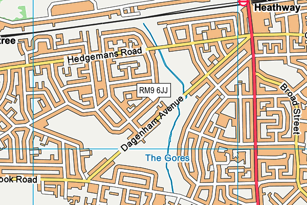 RM9 6JJ map - OS VectorMap District (Ordnance Survey)