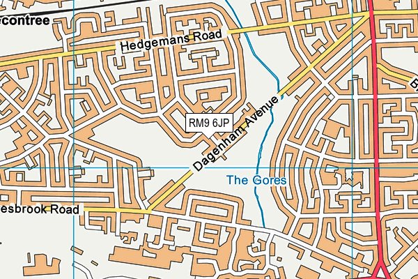 RM9 6JP map - OS VectorMap District (Ordnance Survey)