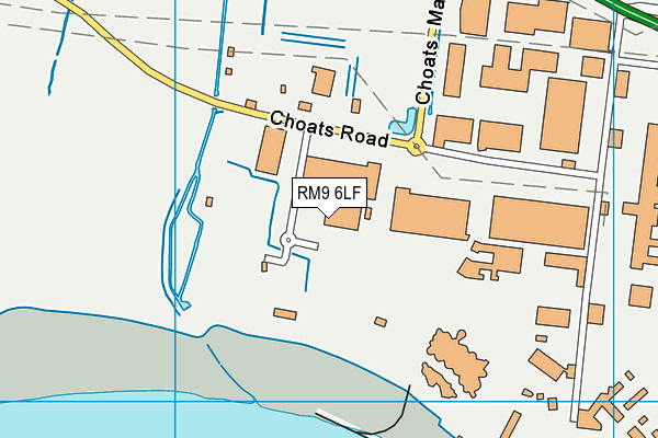 RM9 6LF map - OS VectorMap District (Ordnance Survey)