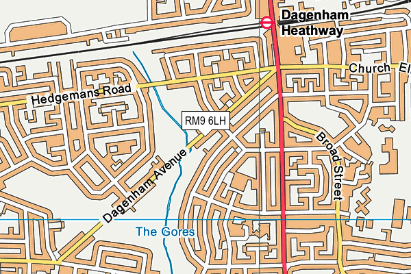RM9 6LH map - OS VectorMap District (Ordnance Survey)