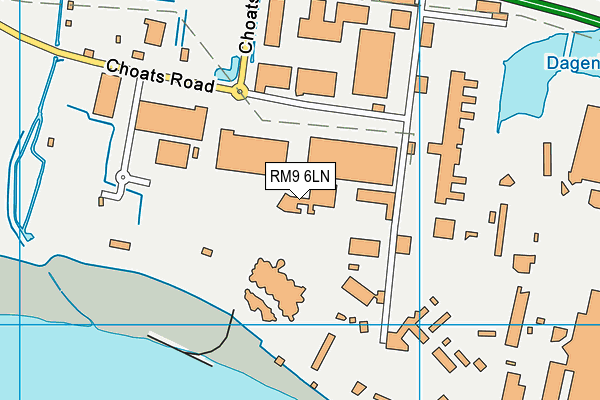 RM9 6LN map - OS VectorMap District (Ordnance Survey)