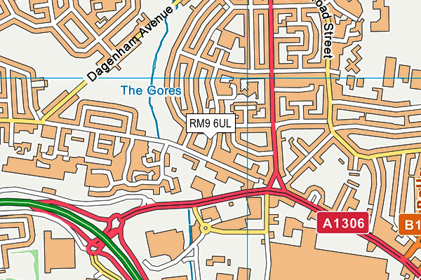 RM9 6UL map - OS VectorMap District (Ordnance Survey)