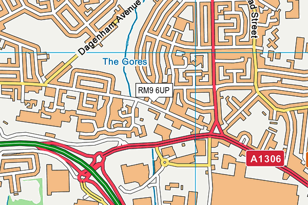 RM9 6UP map - OS VectorMap District (Ordnance Survey)