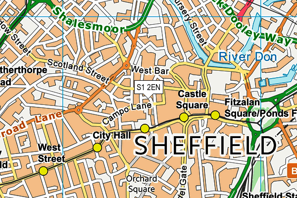 S1 2EN map - OS VectorMap District (Ordnance Survey)