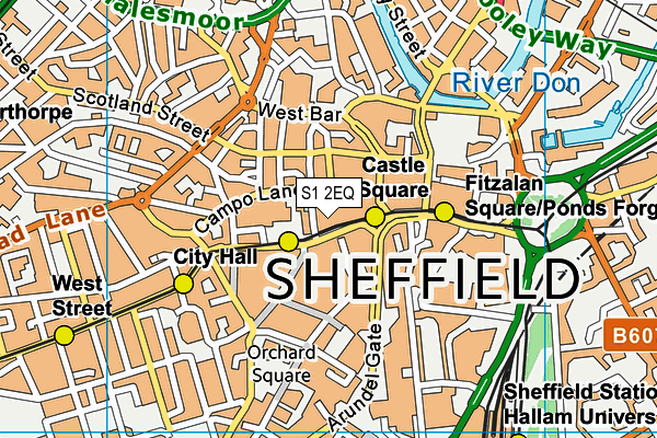 S1 2EQ map - OS VectorMap District (Ordnance Survey)