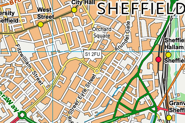 S1 2FU map - OS VectorMap District (Ordnance Survey)