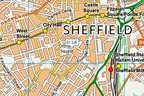 Spa Naturel (Mercure Sheffield St Paul's Hotel And Spa) map (S1 2JE) - OS VectorMap District (Ordnance Survey)