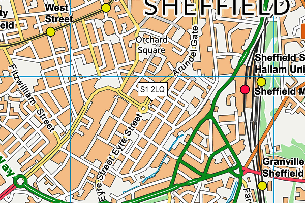 S1 2LQ map - OS VectorMap District (Ordnance Survey)